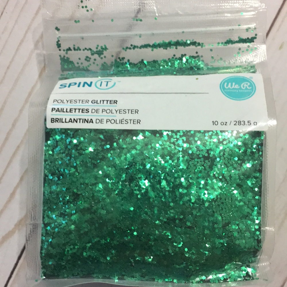 Spin IT Green Glitter